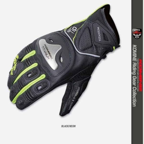 KOMINE GK-170 Titanium Motorcycle Gloves - Image 3
