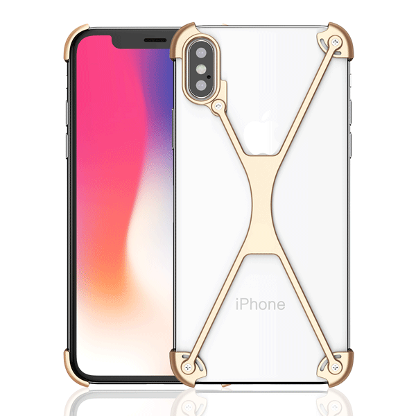 Aluminum Metal Bumper Phone Case For iPhone X Xs Max 7 8+